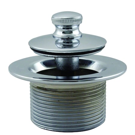 Westbrass Twist & Close 1-1/2" NPSM Coarse Thread Bath Drain in Polished Chrome D331-26